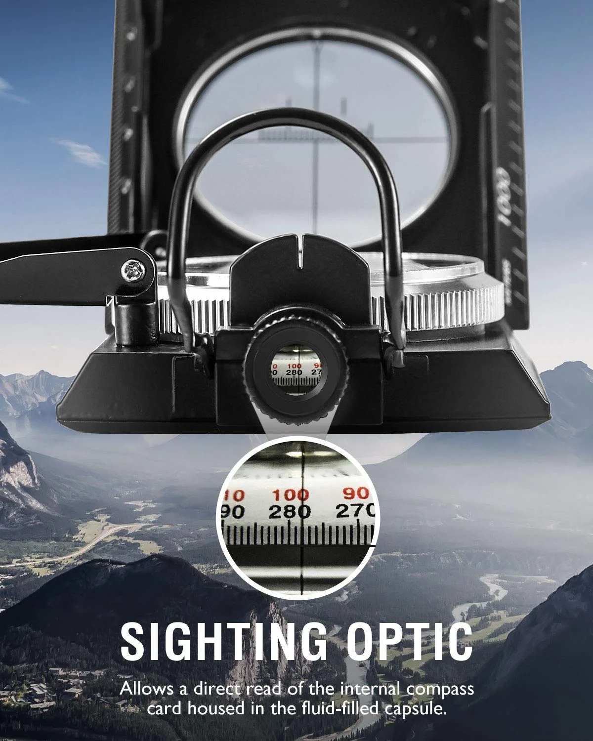 🎁Multifunctional Military Aiming Navigation Compass Compass