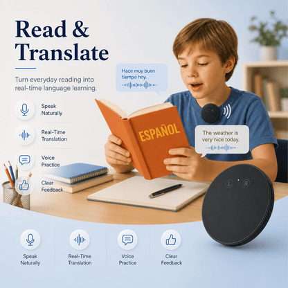 Spanish & English Practice Companion – Supports 40 Languages