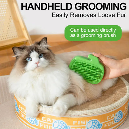 3-in-1 Soft Plastic Cat Corner Groomer with Catnip - Grooming Supplies