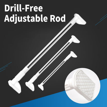 🪟✨ sohochic Adjustable Tension Curtain Rod – No-Drill Telescoping Design for Windows, Bathrooms & Closets 🏠