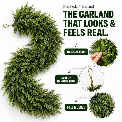 🏆2026 HOT SALE💥 Pre-lit Christmas Cedar Garland