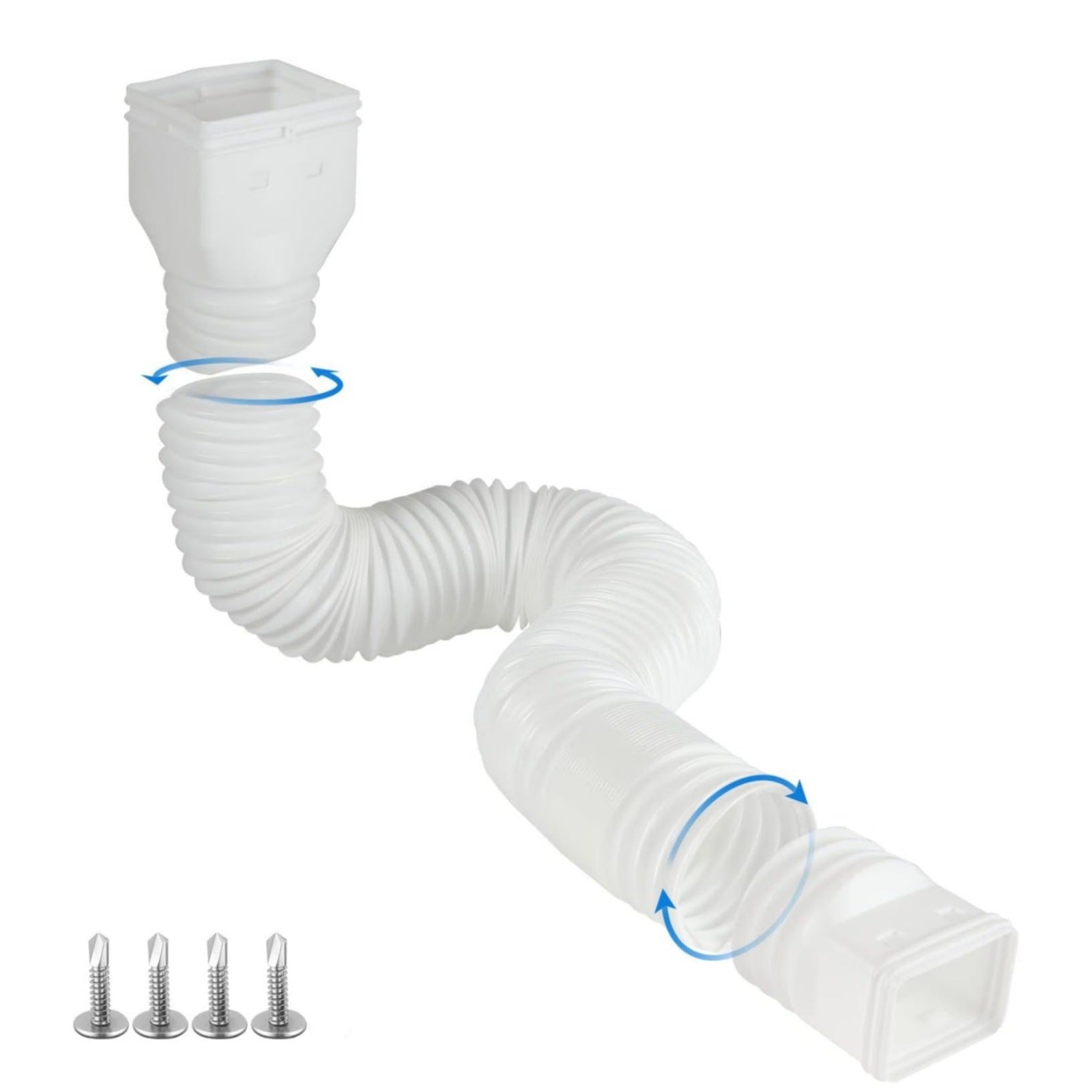 🏡 Flexible Rain Gutter Downspout Extension Kit  – Adjustable 22"-63" Drain Pipe with Leaf Filter for Foundation Protection