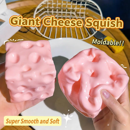 🧀🧀Squeeze the Stress Away – The Adorably Squishy Cheese Cube Fidget Toy