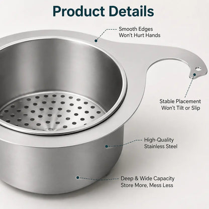 Stainless Steel Sink Strainer Basket | Hanging Drain Filter for Kitchen