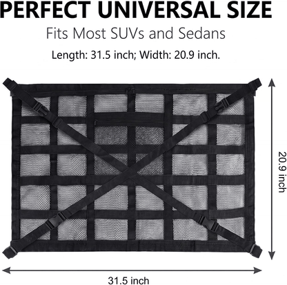 🚙 SkyStow™ Car Ceiling Cargo Net – Overhead Storage Organizer for SUVs & Sedans