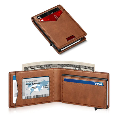 💳 POP-UP CARD WALLET | Slim RFID Blocking Wallet with Quick-Access Aluminum Card Holder & Money Clip