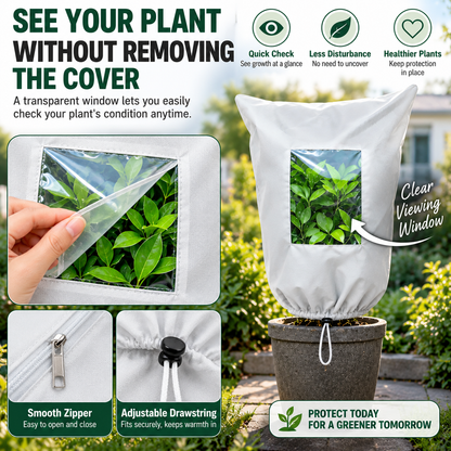 🌿 WINTER GARDEN ESSENTIAL | Plant Frost Protection Cover – Breathable Reusable Cover for Shrubs, Pots & Young Trees