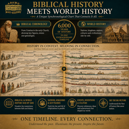 📜 SPECIAL OFFER | Synchronological History Chart – 6,000 Years of Biblical & World Events in One Fold-Out Timeline