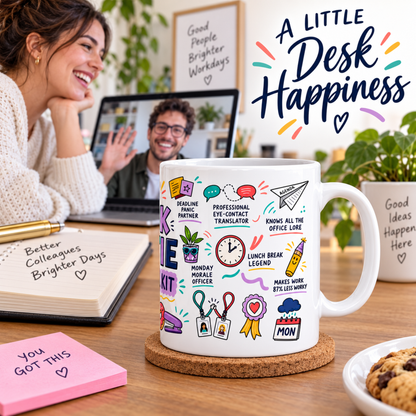 Work Bestie Mug | Funny Work Colleague Gift | Coworker Friendship Mug | Office Best Friend Gift | 11oz Ceramic Mug