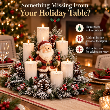 🎅🎄 Christmas Santa Table Centerpiece – Festive Winter Holiday Decor！！！✨