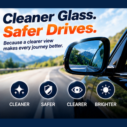 ✨ Powerful Car Glass Cleaner – Removes Oil Film, Stains & Insect Residue | Hydrophobic Windshield Cleaner for a Clearer View