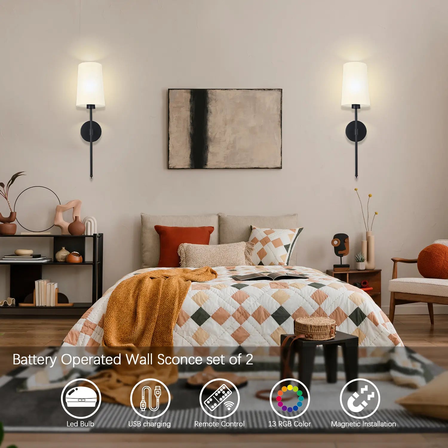 Light Up Your Space Your Way – Wireless RGB Wall Sconces for Every Mood