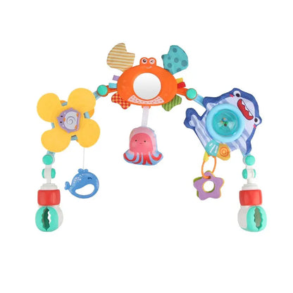 Stroller Hanging Toy – Multifunctional Interactive Sensory Toy for Newborn Early Education and Entertainment (1 Set)