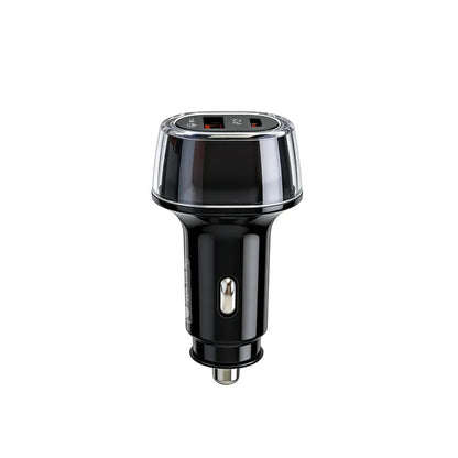 2-in-1 Compact Car Charger GPS Tracker Adapter - 50W Fast Charging USB-C Device