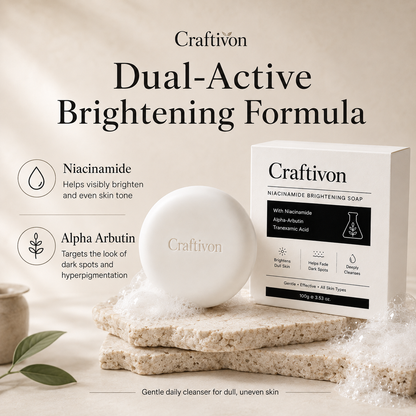 🧼✨ Niacinamide Whitening Brightening Soap – 100g 🌿