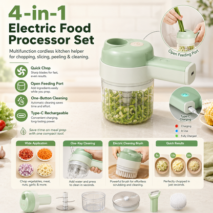 4-in-1 Handheld Electric Food Chopper