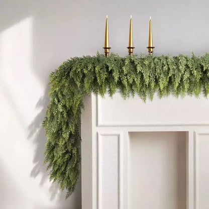 🏆2026 HOT SALE💥 Pre-lit Christmas Cedar Garland