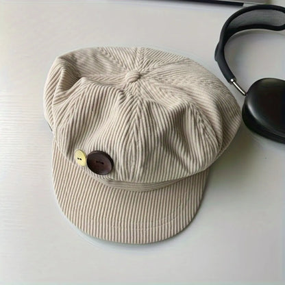 Vintage Octagonal Baker Boy Cap – Timeless Japanese-Inspired Style