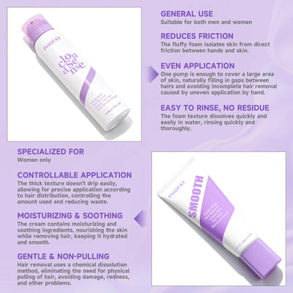 Bikini Pain-Free Hair Removal Cream for Sensitive Skin,Gentle Citrus Sensitive Skin Hair Removal Cream&Spray