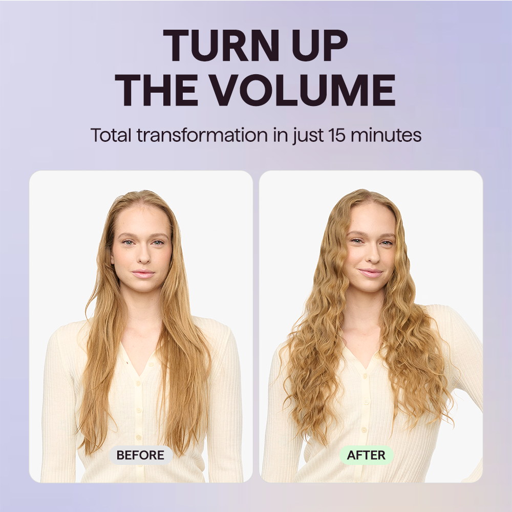 Negative Ion Curling Iron (32mm): Deep-U "Big Egg Roll" / W-Wave Curler with Audible Timer