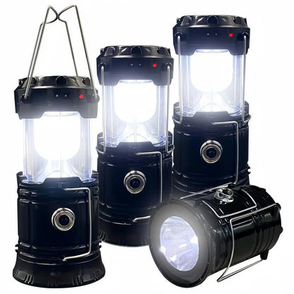 Collapsible Portable LED Camping Lantern – Solar & USB Rechargeable