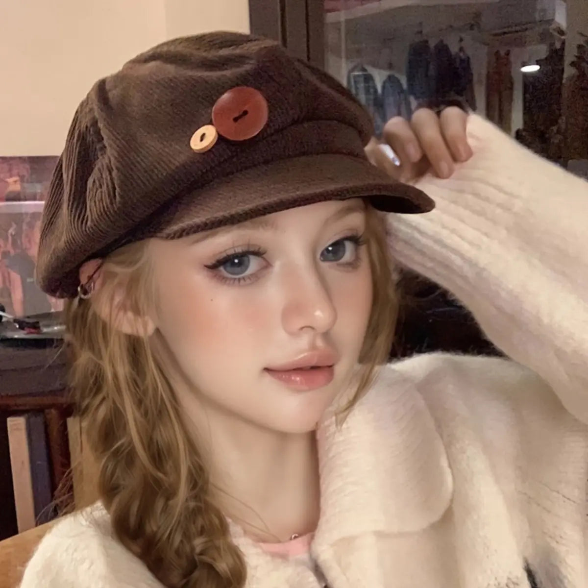 Vintage Octagonal Baker Boy Cap – Timeless Japanese-Inspired Style