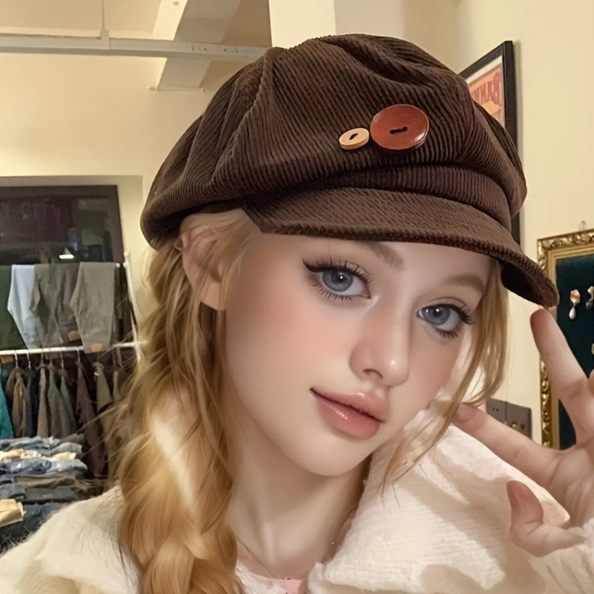Vintage Octagonal Baker Boy Cap – Timeless Japanese-Inspired Style