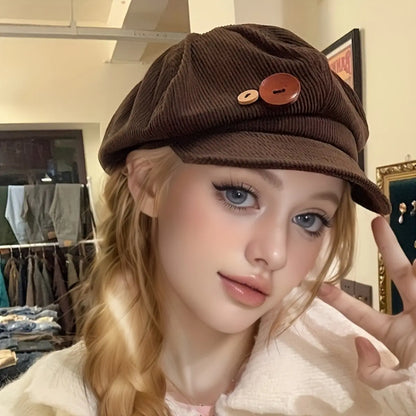 Vintage Octagonal Baker Boy Cap – Timeless Japanese-Inspired Style