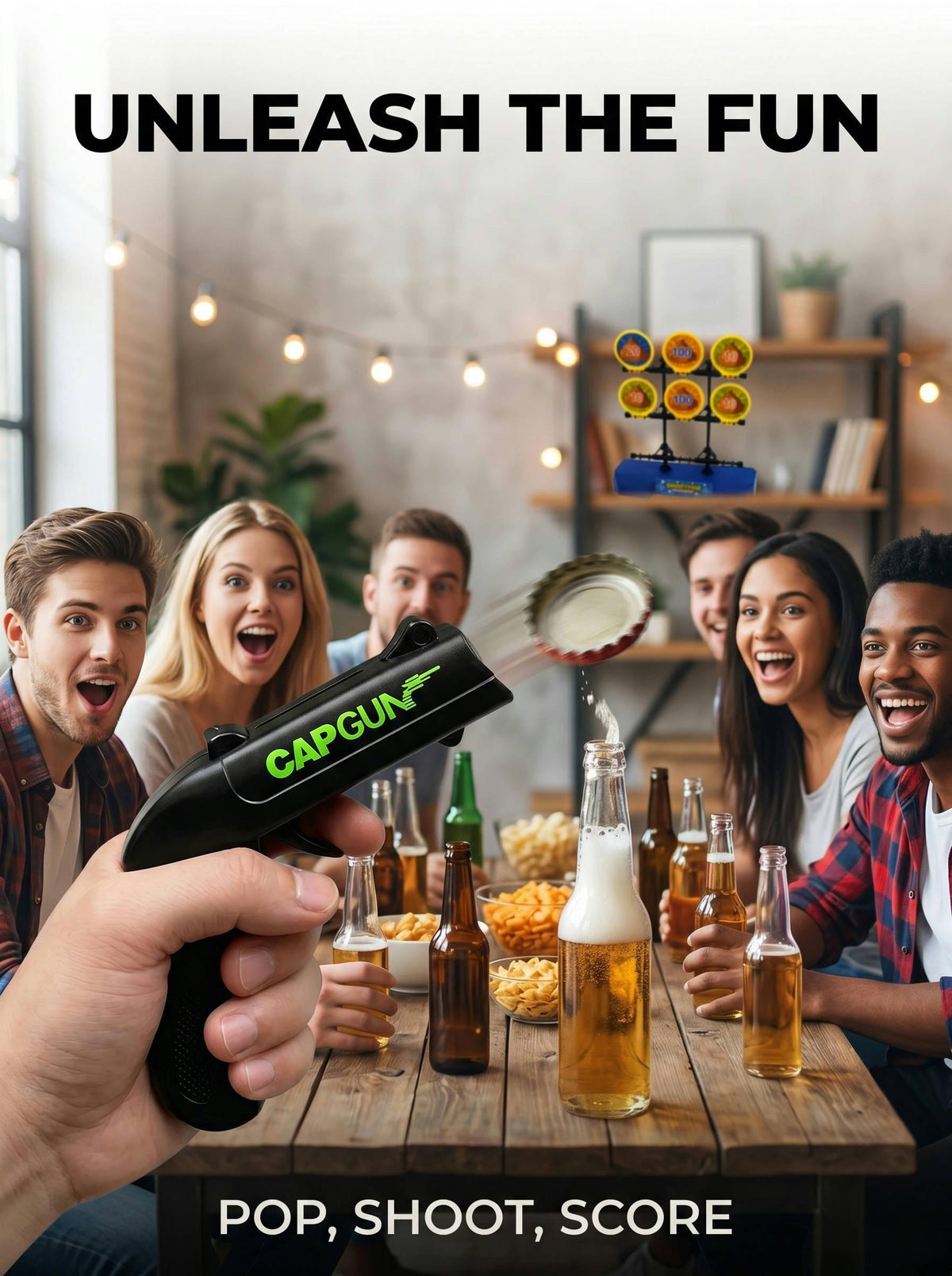 🍺🍺Ultimate Bottle Opener for Men – One-Press Spring-Loaded Opener for Home Bar & Kitchen