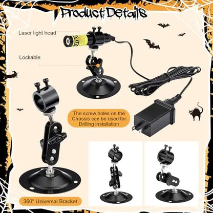 Halloween Laser Swamp Light Works with Low Lying Fog Machine, IP67 Waterproof 360-Degree Adjustable