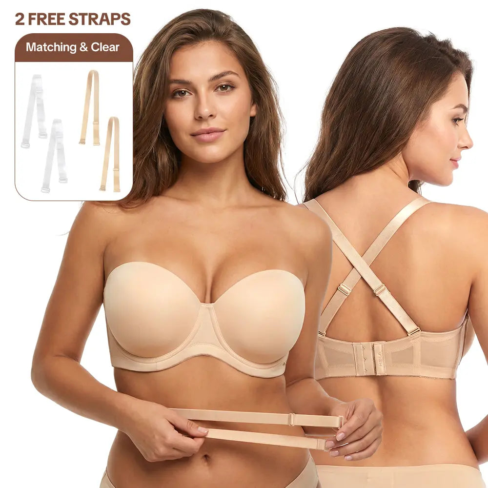 All-Day Non-Slip Front Closure Strapless Bra | Multi-Way Support