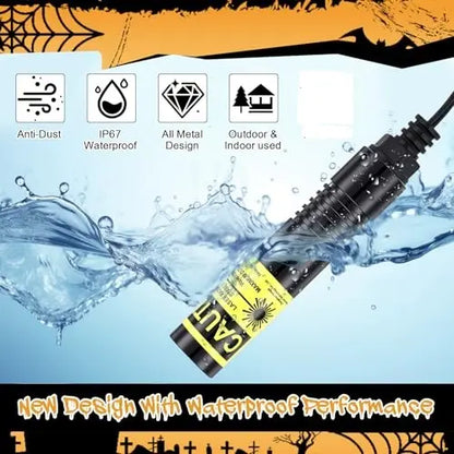 Halloween Laser Swamp Light Works with Low Lying Fog Machine, IP67 Waterproof 360-Degree Adjustable