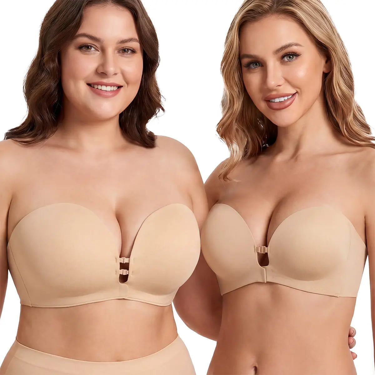 All-Day Non-Slip Front Closure Strapless Bra | Multi-Way Support