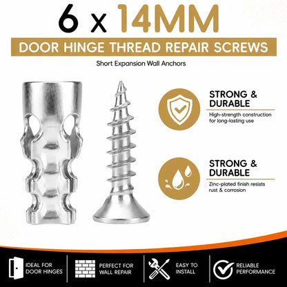 6x14mm Short Expansion Screws Set