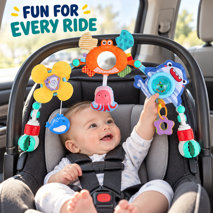 Stroller Hanging Toy – Multifunctional Interactive Sensory Toy for Newborn Early Education and Entertainment (1 Set)