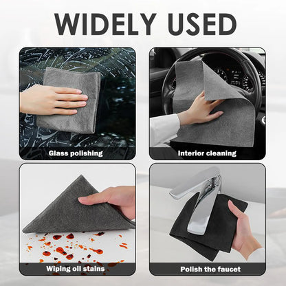 10-Pack Thickened Magic Cleaning Cloths – Reusable; Suitable for Glass, Kitchens, and Car Windows