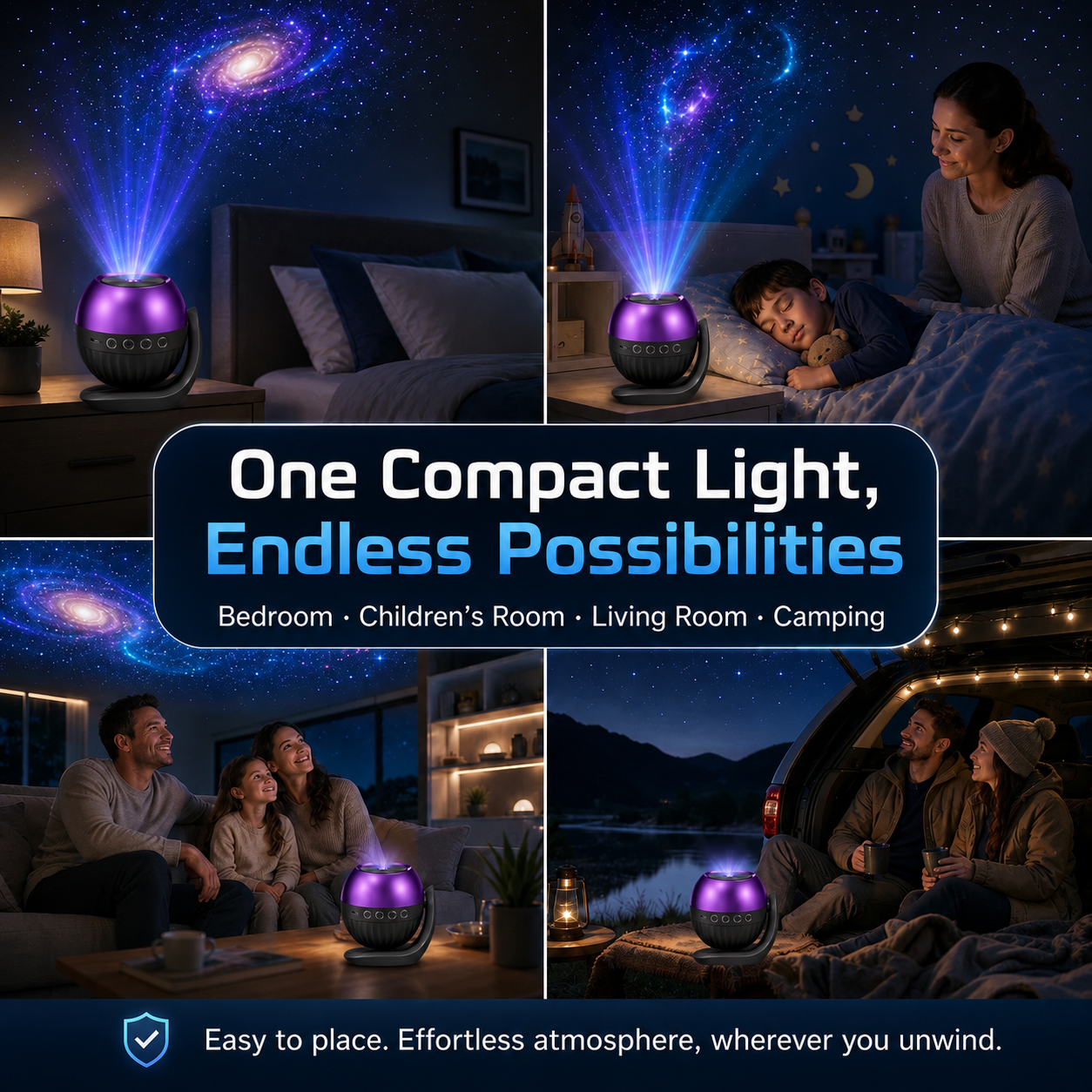 🔮 Starry Night Light Projector – Turn Any Room Into a Dreamy Galaxy ✨