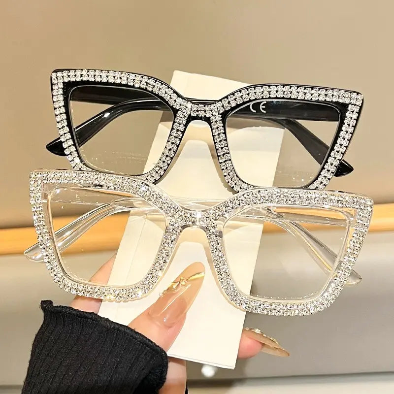 🔥Best Seller- 🐱Cat Eye Anti-Blue Light Reading Glasses 💎Diamond Inlaid