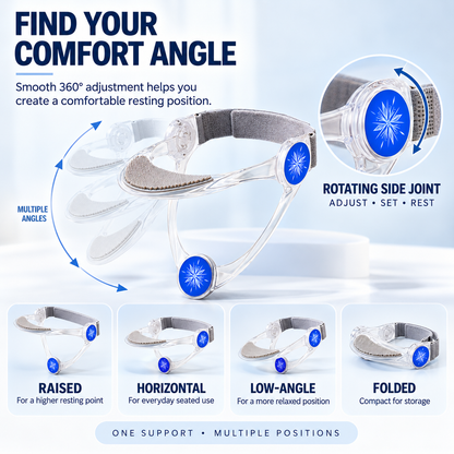 ✨Hands-Free Wearable Head Support – 360° Adjustable & Foldable