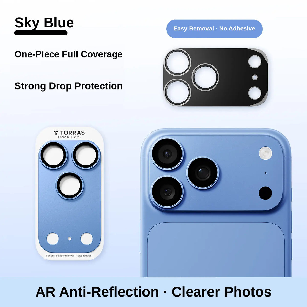 iPhone 18 Camera Lens Protector — Full-Coverage 9H+ Glass Protection
