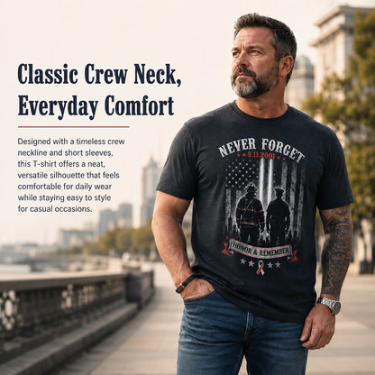 🕊️ 9/11 Memorial Tribute T-Shirt – Twin Towers, Eagle and American Flag Design 🇺🇸 🦅