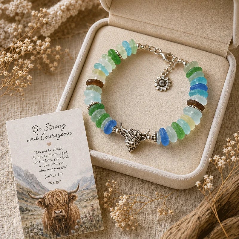 🌊 Sea Glass Blessing Bracelet