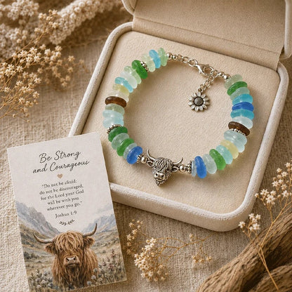 🌊 Sea Glass Blessing Bracelet