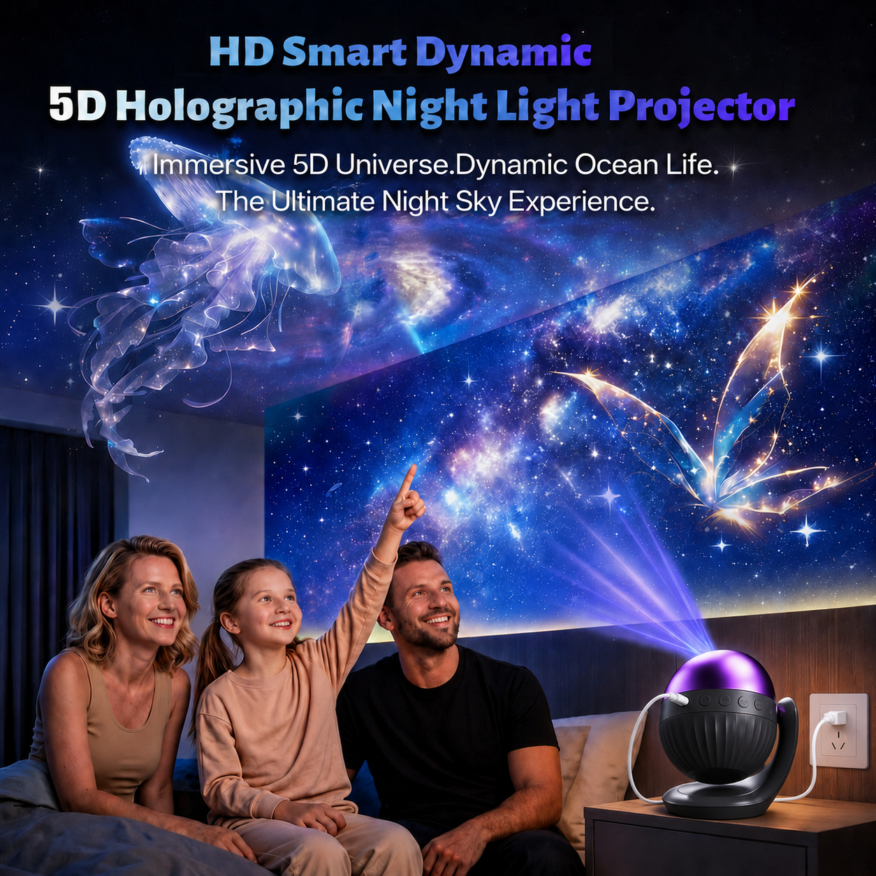 🔮 Starry Night Light Projector – Turn Any Room Into a Dreamy Galaxy ✨