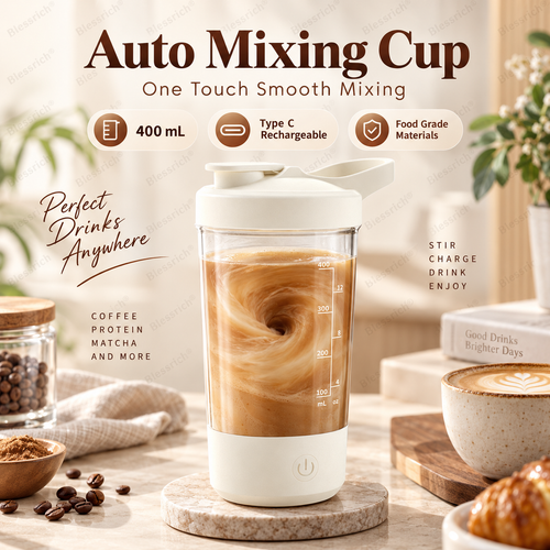 ⚡ Auto Mixing Cup – Self-Stirring Drink Mixer for Effortless, Smooth & Perfectly Blended Drinks