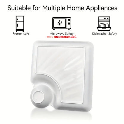 🍱✨ 4-Pack Divided Snack Plates – Non-Breakable Plates with Sauce Compartments for Snacks & Appetizers 🍗