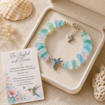 🌊 Sea Glass Blessing Bracelet