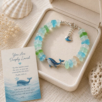 🌊 Sea Glass Blessing Bracelet