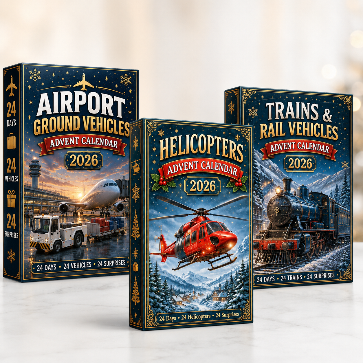 ⏰Christmas Early Bird 50% OFF-🎄🚂Trains & Rail Vehicles Advent Calendar 2026 – 24 Railway Surprises