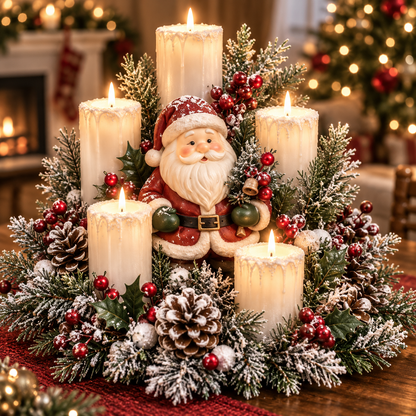 🎅🎄 Christmas Santa Table Centerpiece – Festive Winter Holiday Decor！！！✨